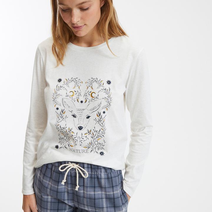 Produktbild So'home Pyjama mit bedrucktem Oberteil (40)