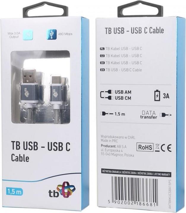 Produktbild TB Print USB A – USB C (1.50 m, USB 2.0)