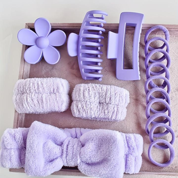 Alopini 16pcs/set Haar-Accessoires Kit Blume geformt Haar Klaue Clip Bowknot dekorative Haarreifen gross (16 Stk.)