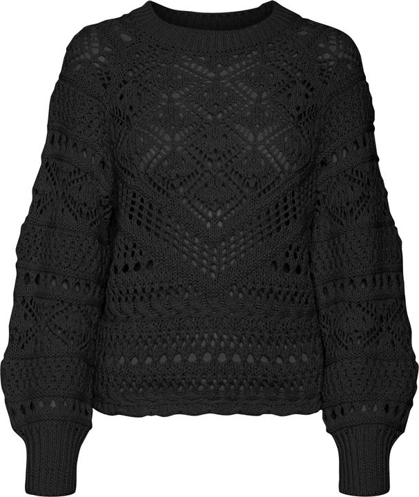 Vero Moda Rundhals Ballonärmel Pullover Strickpullover