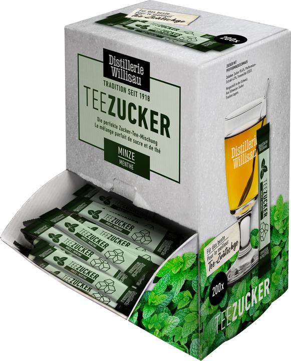 Distillerie Willisau TEE ZWÄTSCHGE ZUCKER STICKS miT MINZE perfekt gemischt BOX (1150 g)