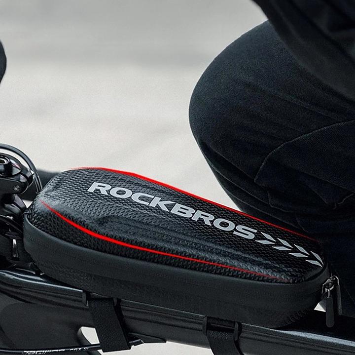 Produktbild Rockbros B62-1 Fahrradtasche für Lenker oder Rahmen 3 l - Schwarz (3 l, Rahmentasche, Lenkertasche)