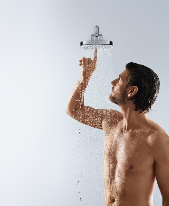 Actual product image hansgrohe HG overhead shower Croma Select E 180 2jet DN 15 white/chrome (2 Beam types, 16 l/min)
