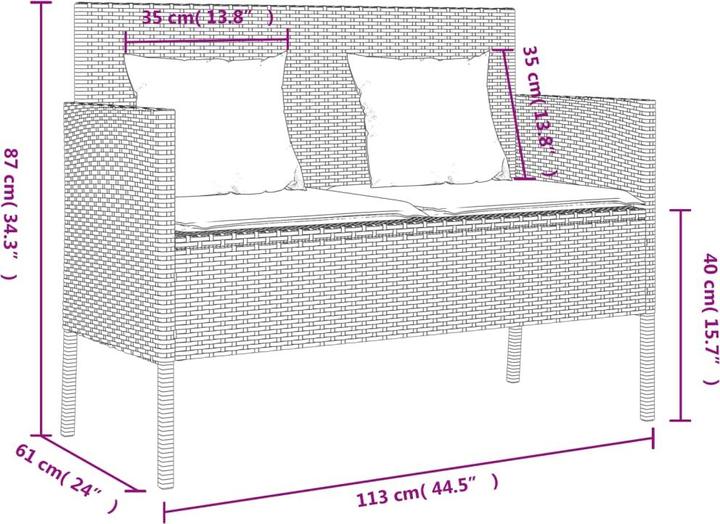 Actual product image VidaXL 10-piece garden lounge set with cushions