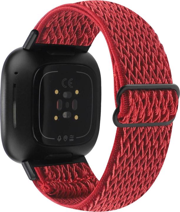 Actual product image Cover-Discount Fitbit Versa 4 / Sense 2 - Nylon Replacement Bracelet Red (Nylon)