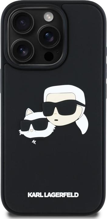 Immagine prodotto Karl Lagerfeld HC 3D Rubber Double Heads iPhone 16 Pro Max Case - Black (Apple iPhone 16 Pro Max)