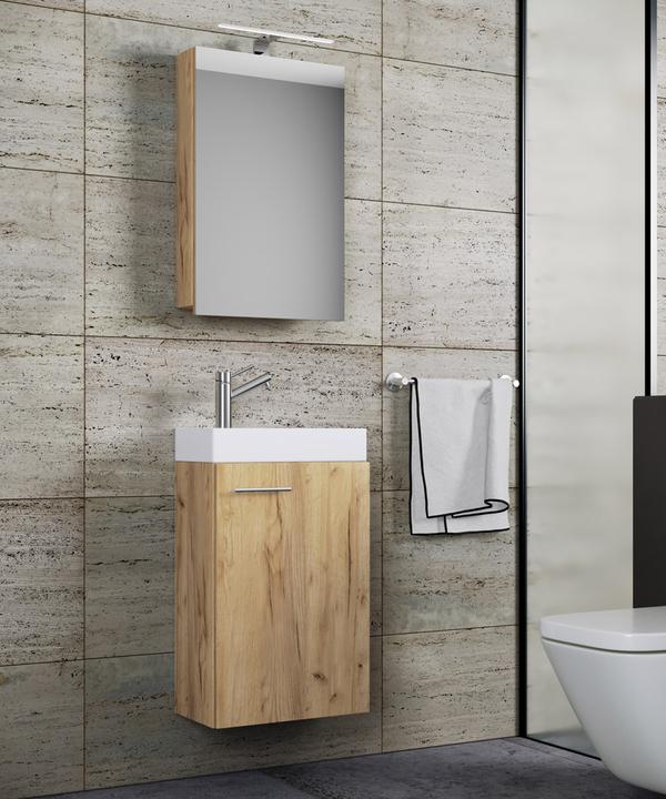 Produktbild VCM 3 tlg. Gäste WC Waschplatz Waschtisch Slito Spiegel