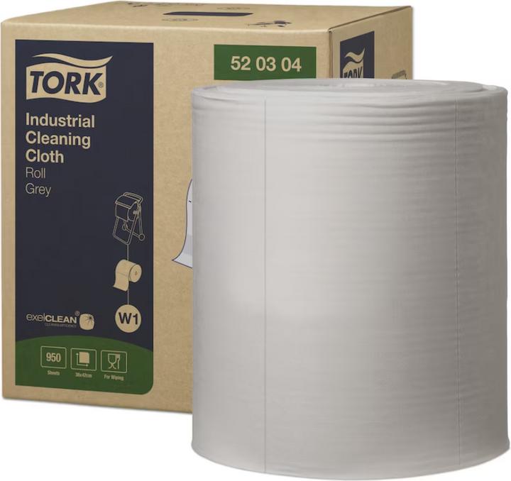 Actual product image Tork Cleaning cloth 520304 L380xW428approx. mm grey 1-ply (950 x)