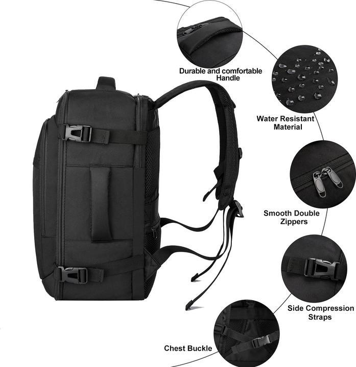 Produktbild Only-Bags.Store Handgepäck-Rucksack mit separatem Ein-Zoll-Computerfach (20 l)