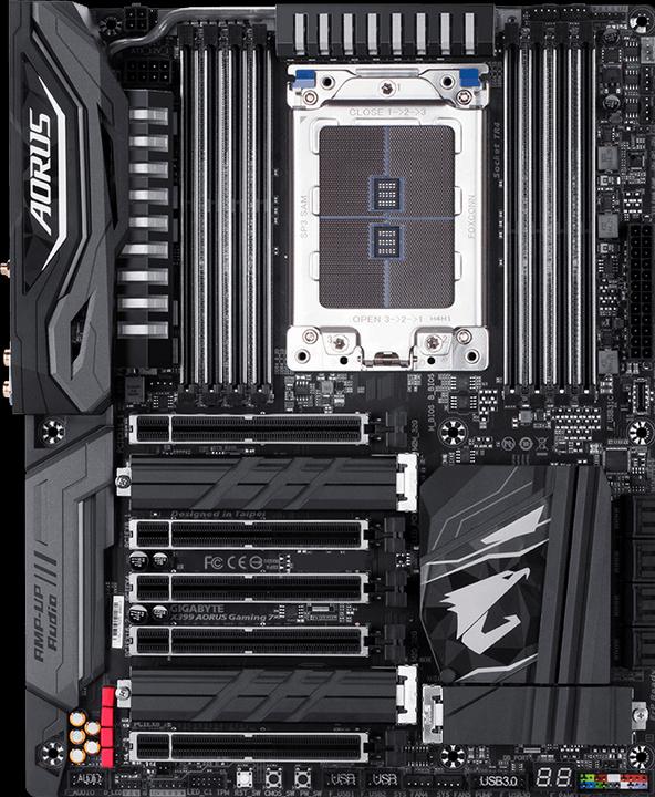 Actual product image Gigabyte AORUS X399 Gaming 7 (TR4, AMD X399, ATX)