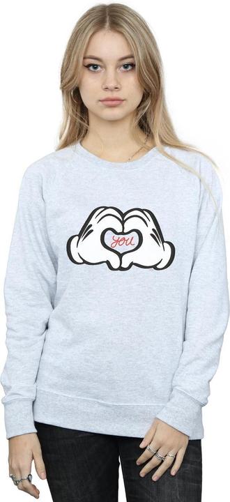 Actual product image Disney Womens/Ladies Mickey Mouse Loves You Sweatshirt (S)