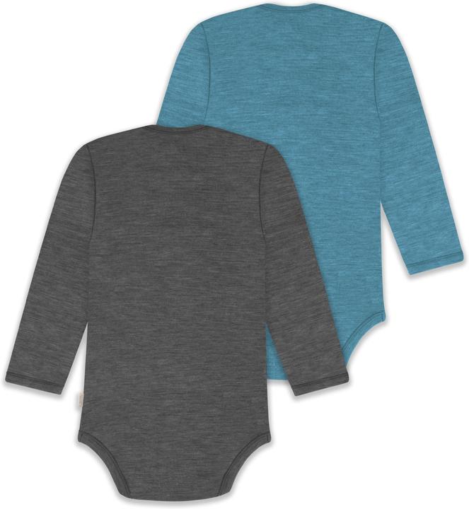 Image du produit Normani Lot de 2 body bébé mérinos manches longues "Auckland" - 9381 (86)