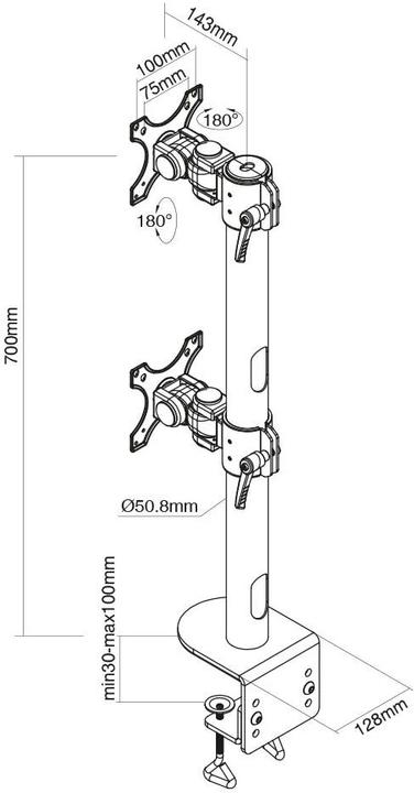 Immagine prodotto Neomounts FPMA-D960DVBLACKPLUS (Tavolo, 49")