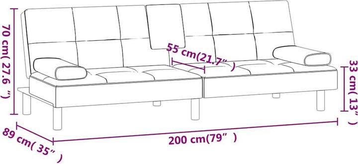 Actual product image VidaXL Polyxani (Sofa bed)