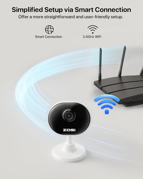 Produktbild Zosi 1080P WLAN Überwachungskamera mit KI & Nachtsicht