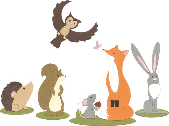 Immagine prodotto Sizzix Modello di fustellatura Thinlits "Animali della foresta