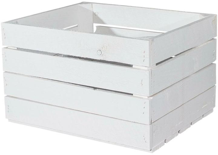 Image du produit Holz Zollhaus Harasse en bois Vintage Blanc 40 x 50 cm (50 x 40 x 30 cm, 60 l)