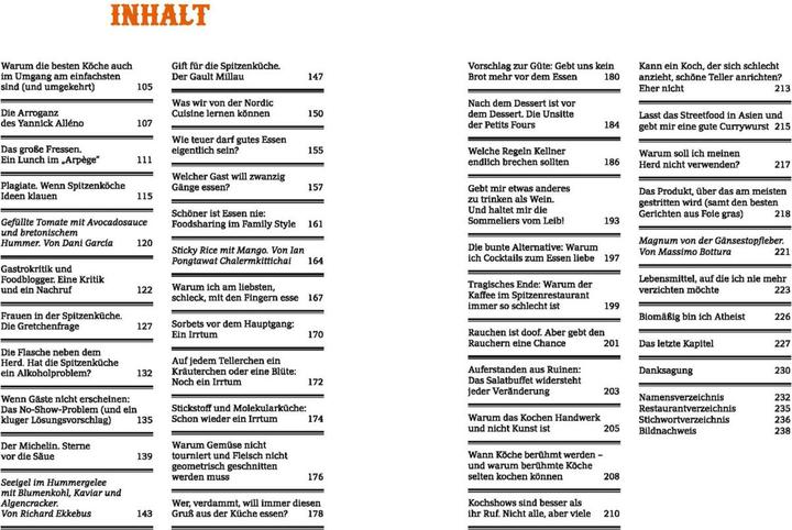 Valeurs nutritives et ingrédients Serviert (Allemand, Roland Trettl, 2015)