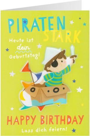 Produktbild Penta Geburtstagskarte Happy Birthday: Piratenstark (1 Stk.)