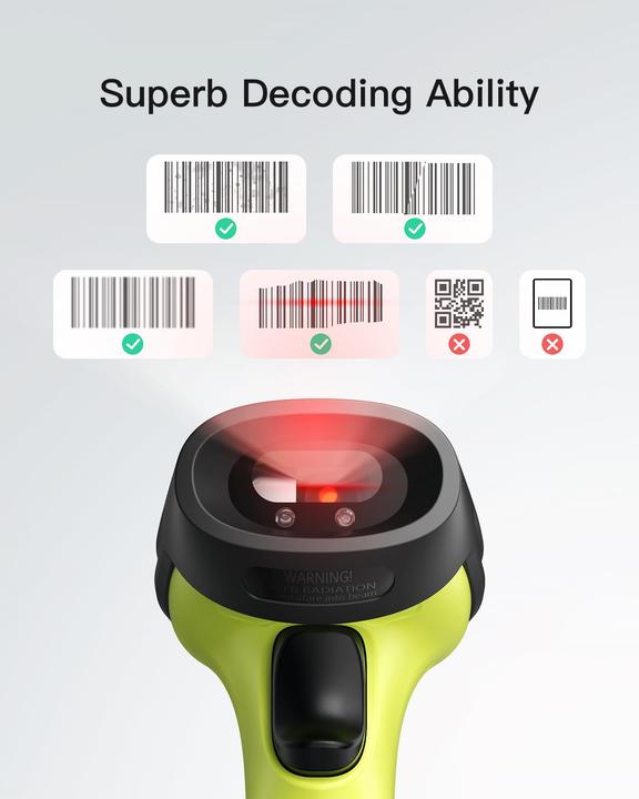 Produktbild Inateck Barcode Scanner Wireless 2.4 GHz (1D-Barcodes)