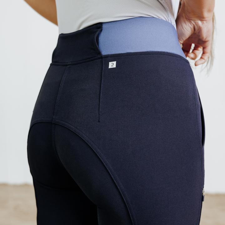 Produktbild Fouganza Reithose 500 Be You Damen marineblau/hellblau (M)