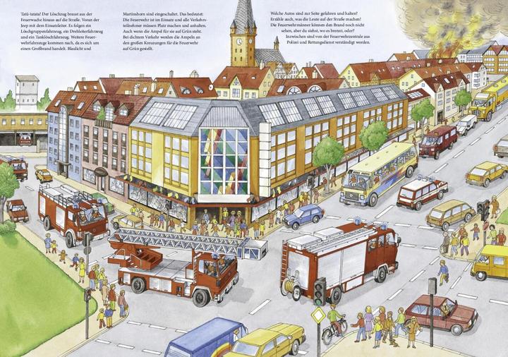 Actual product image Wimmelbuch Feuerwehr (German, Schwager & Steinlein Publishing House, 2024)