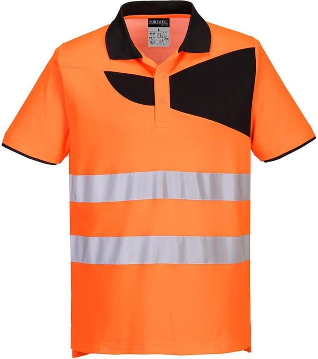 Portwest Mens PW2 Cotton Hi-Vis Safety Polo Shirt