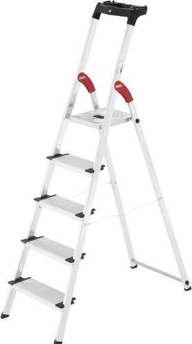 Produktbild Hailo L80 ComfortLine, Alu-Sicherheits-Stehleiter, 4 Stufen (Stehleiter, 150 cm)