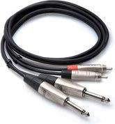 Actual product image Hosa - PRO Kabel 2 x TS 6.35mm - 2 x Cinch 1m (0.91 m)