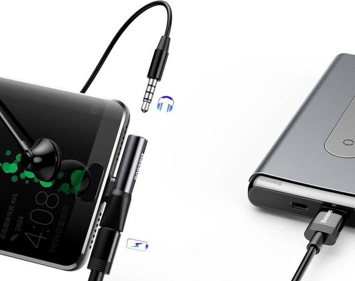 Produktbild Baseus 2in1 USB Typ-C Adapter (USB Typ C, 3.5mm Klinke)