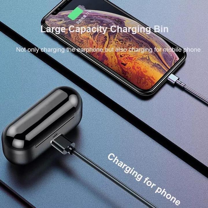 Actual product image PhoneLook Wireless Bluetooth headphones TWS F9 incl. microphone, touch control and charging case with LED (Wireless)