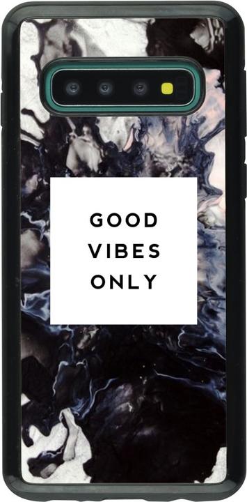 Actual product image PhoneLook Cover Hybrid Armor black Marble Good Vibes Only (Samsung Galaxy S10+)