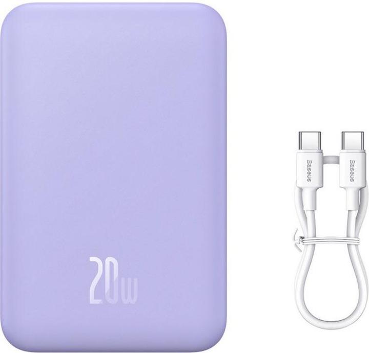 Produktbild Baseus Powerbank Magnetic Mini 20000mAh 20W (purple) (20000 mAh, 20 W, 74 Wh)