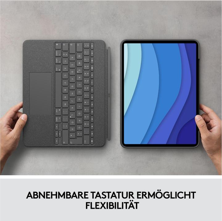Actual product image Logitech Combo Touch (CH, iPad Pro 12.9 2021 (5th Gen), iPad Pro 12.9 2022 (6th Gen))