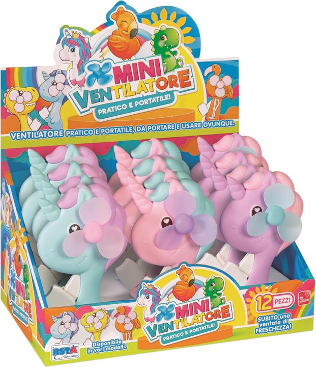 Produktbild Rs Toys Mini Ventilatore Unicorno 3 Colori Ass. In Display 12 Pz
