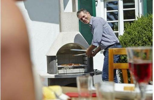 Produktbild Buschbeck Grillbar Stockholm 65x110x93 cm weiss-anthrazit (110 cm)