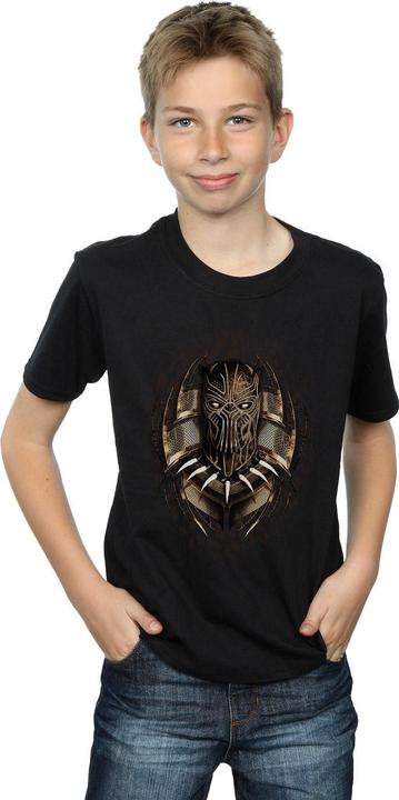 Actual product image Boys Black Panther Gold Killmonger T-Shirt (140, 146)