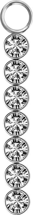 Produktbild Star Piercing Anhänger silber sieben Kristalle silber (ohne Messing, Chirurgenstahl 316L)