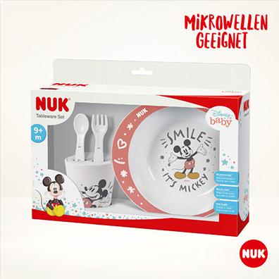 Produktbild NUK Disney Mickey Mouse Esslernset mit Trinkbecher, Esslernteller und Esslernbesteck, ab 9 Monate...