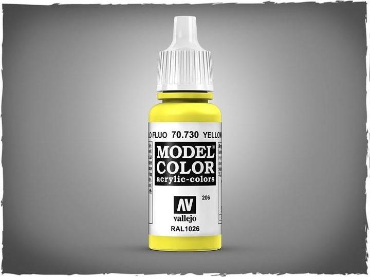 Immagine prodotto Vallejo VAL-70.730 - Vernice acrilica Model Color - Giallo fluorescente, 17 ml (Giallo fluorescente, 17 ml)