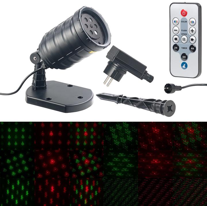 Produktbild Lunartec Motiv-Laser-Projektor mit 6 Muster