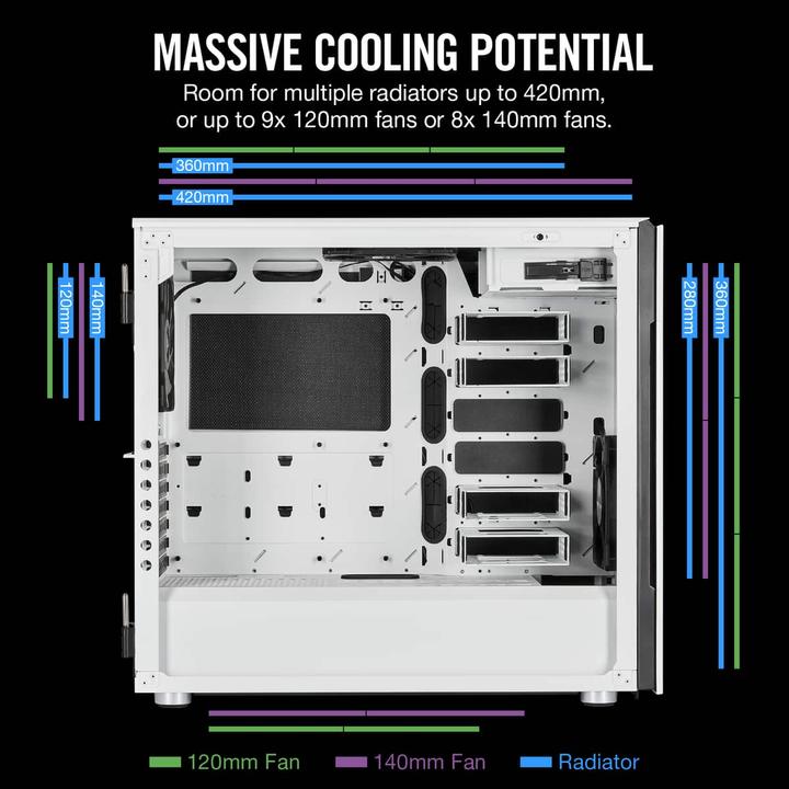 Produktbild Corsair Carbide 678C (ATX, mATX, Mini-ITX, E-ATX)