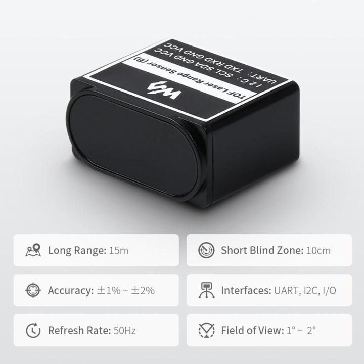 Produktbild WaveShare ToF UART/I2C 15m Long Range Laser Distanzsensor