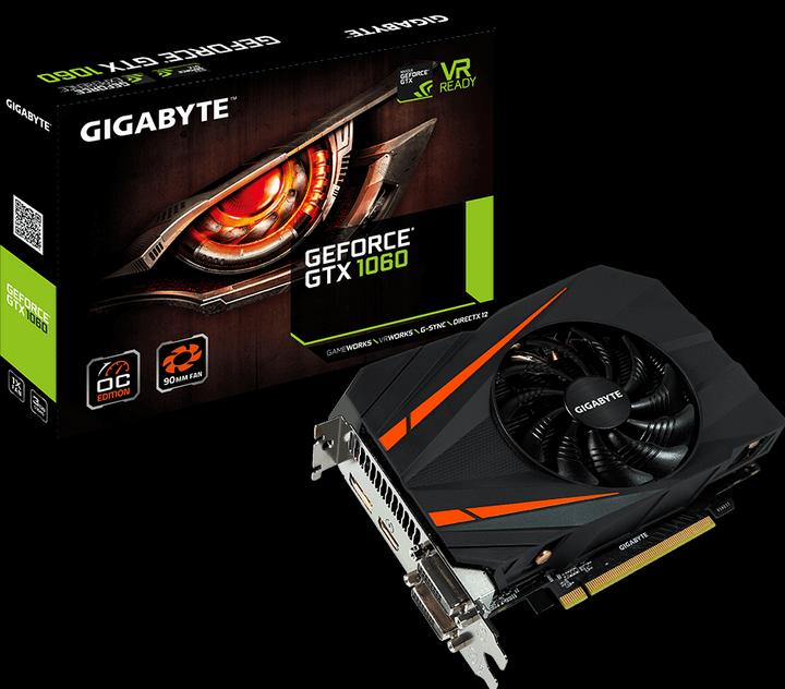 Actual product image Gigabyte GeForce GTX 1060 Mini ITX OC (3 GB)