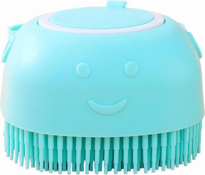 Actual product image JTI Scrubbing brush with soap dispenser - Blue