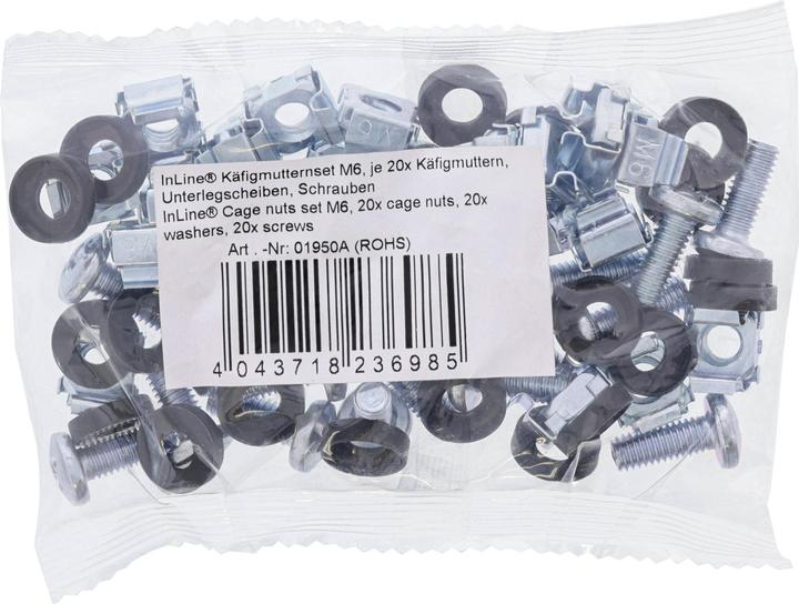 Actual product image InLine Cage nut set M6