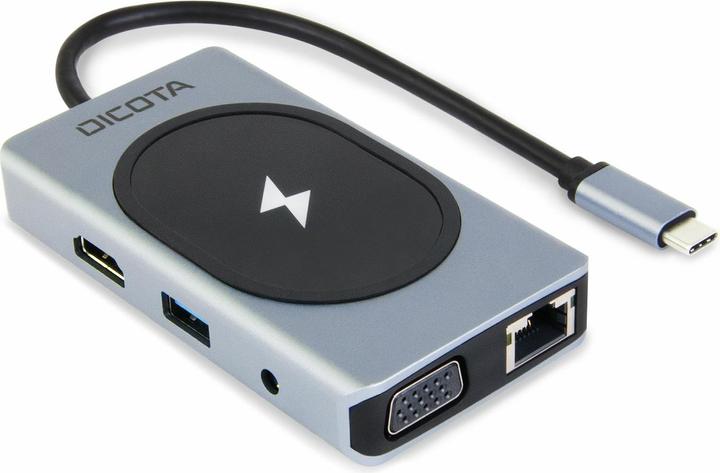 Produktbild Dicota USB-C 10-in-1 Charging Hub 4K PD 100W silver (USB-C, 7 Ports)