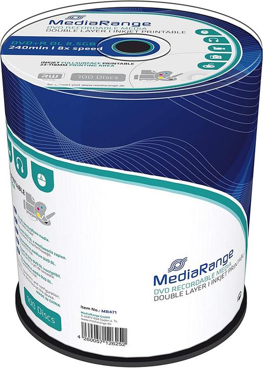 Image du produit MediaRange Dvd+R (100 x)
