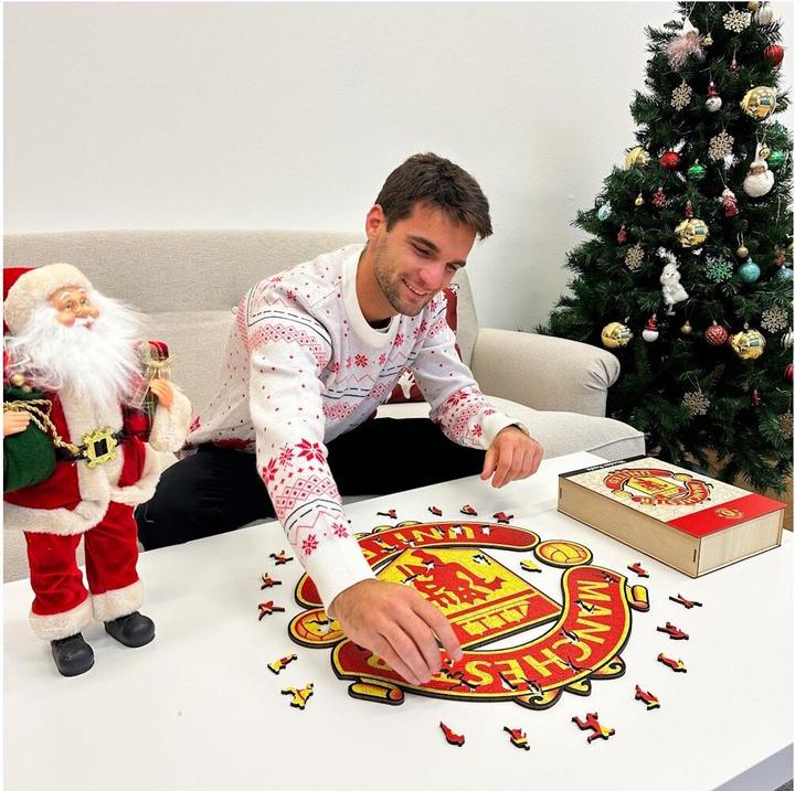 Produktbild Iconic FC Manchester United - Logo - Holz Puzzle Grösse L (500 Teile) (500 Teile)
