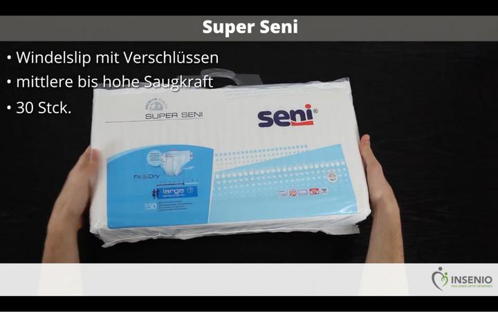 Produktbild Seni Windelhosen M atmungsaktiv Hüftumfang 75-110cm 6 Tropfen (30 x, M)